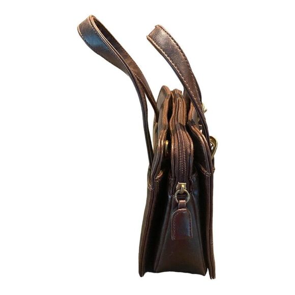 Rosetti Handbag Purse Dark Brown Faux Leather Pockets - Picture 6 of 14